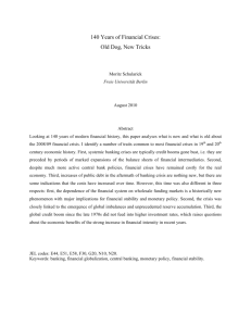 140 Years of Financial Crises: Old Dog, New Tricks