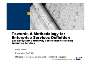 Towards A Methodology for Enterprise Services Definition –