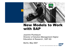 HERUG2007_New Models to Work with SAP