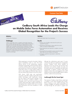 Cadbury South Africa Leads the Charge on Mobile Sales Force
