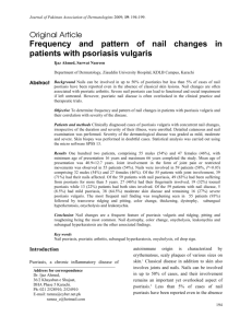 Frequency and pattern of nail changes in patients with psoriasis