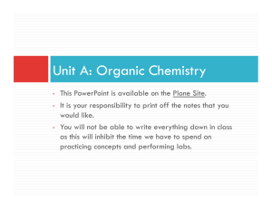 Chem 30 - organic chemistry Powerpoint