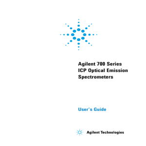 700 Series ICP Optical Emission Spectrometers User's Guide