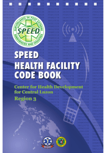speed health facility code book