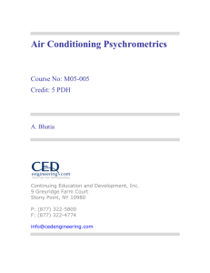 Air Conditioning Psychrometrics