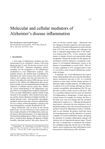 Molecular and cellular mediators of Alzheimer's disease inflammation