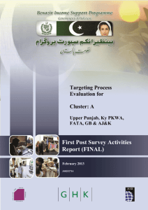 First Post Survey Activities Report (FINAL)