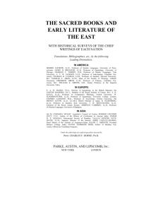The Sacred Books and Early Literature of the East, Volume VI, 1917