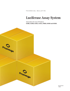 Luciferase Assay System Technical Bulletin #TB281