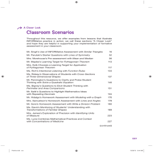 Classroom Scenarios