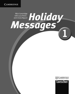 Holiday Messages 1 Answer Key