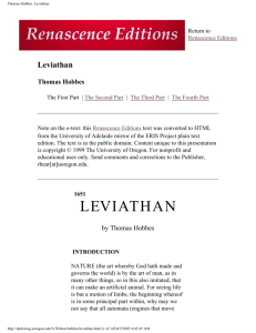 Thomas Hobbes. Leviathan. - Scholars' Bank