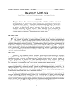 Research Methods - The Clute Institute
