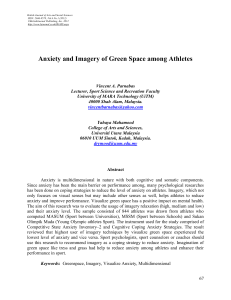 Anxiety and Imagery of Green Space among Athletes