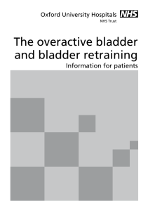 The overactive bladder and bladder retraining