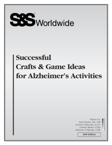 Successful Crafts & Game Ideas for Alzheimer's Activities