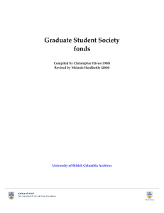 Graduate Student Society fonds