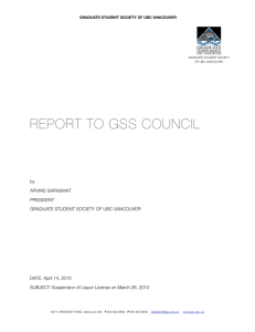 April 2010 Report to the Council