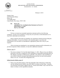 February 9, 2012 Gregory Jung Chief Financial Officer Pazoo, Inc