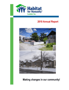 2010 Annual Report - Habitat For Humanity