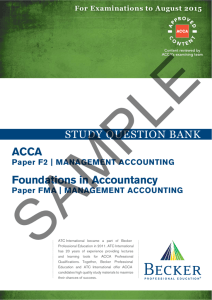 ACCA Foundations in Accountancy