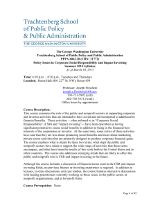 PPPA 6063 - Trachtenberg School of Public Policy & Public