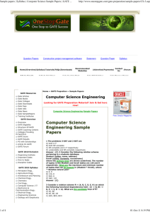 GATE Sample Papers