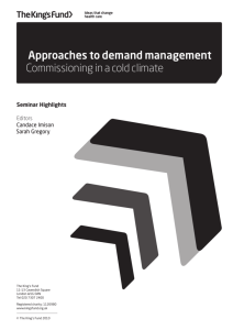 Approaches to Demand Management