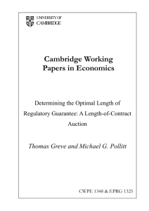 Cambridge Working Papers in Economics