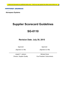 Supplier Guidelines