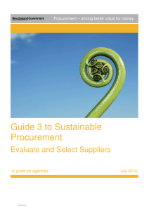 Evaluate and Select Suppliers