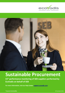 About SEB's process for sustainable procurement