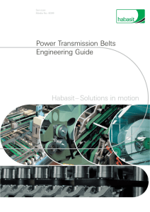 Power Transmission Belts Engineering Guide Habasit– Solutions in