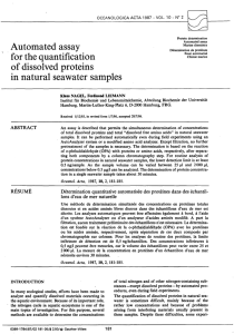 Automated assay for the quantification of dissolved proteins in