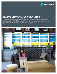 Wireless lAN solutioNs for HospitAlity