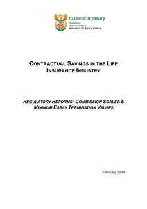 contractual savings in the life insurance industry