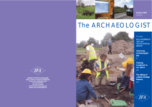 The Archaeologist 65 - The Institute for Archaeologists