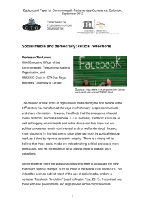 Social media and democracy - Commonwealth Parliamentary