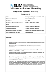 Postgraduate Diploma in Marketing Assignment