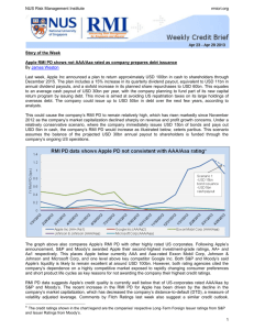 NUS Risk Management Institute rmicri.org 1 Story of the Week Apple