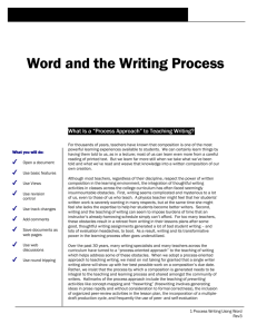 Word and the Writing Process