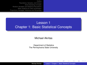 Lesson 1 Chapter 1: Basic Statistical Concepts