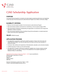 CJAO Scholarship Application