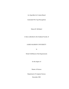 An Algorithm for Content-Based Automated File Type Recognition