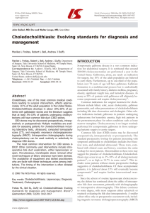 Choledocholithiasis: Evolving standards for diagnosis and