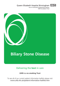 Biliary stone disease - University Hospitals Birmingham NHS