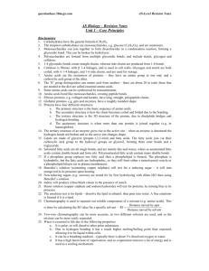 AS Biology – Revision Notes Unit 1 – Core Principles