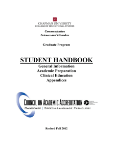 student handbook - Chapman University