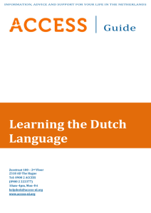 Learning the Dutch Language