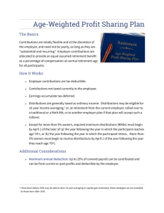 Age-Weighted Profit Sharing Plan